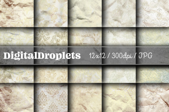 Golden Damask Dust Vol. 39 | Vintage Paper Collection