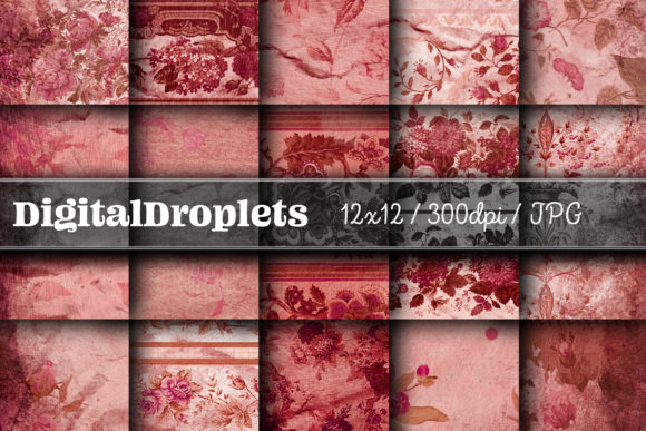Journaled Flowers Vol. 10: Vintage Floral Paper Collection
